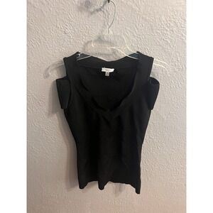 Cache Black V  Neck Top‎ Womens Size Small